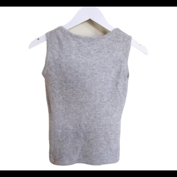 SPIGA V Cut Sleeveless Knit/Sweater Vest With Ruched Detailing Grey Size Small - Picture 3 of 6